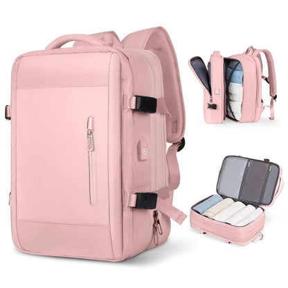 Mochila Expandible Multifuncional Viajera y Antirrobos